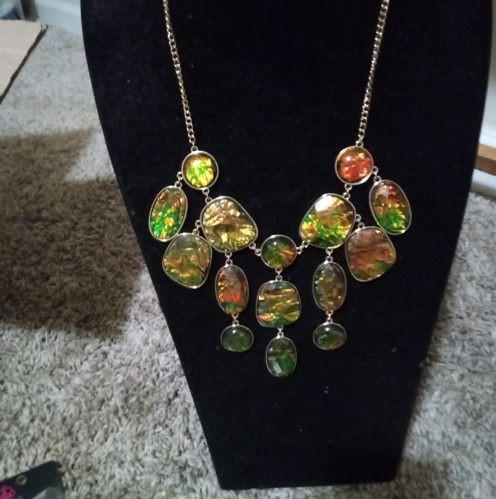 Ammonite necklace and Bracelet Set